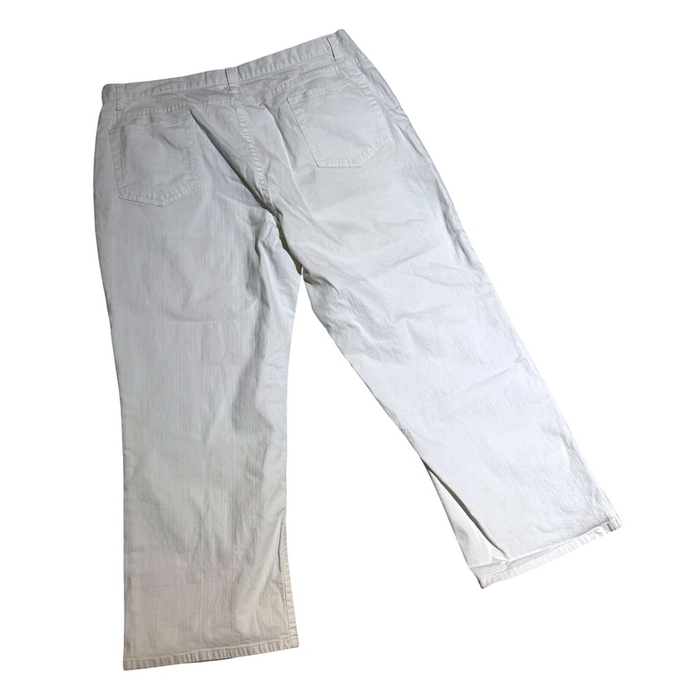 Chico's White Stretch Jeans Women's Size 3.5 US 14 Straight Leg Cotton Blend GUC - Picture 2 of 7